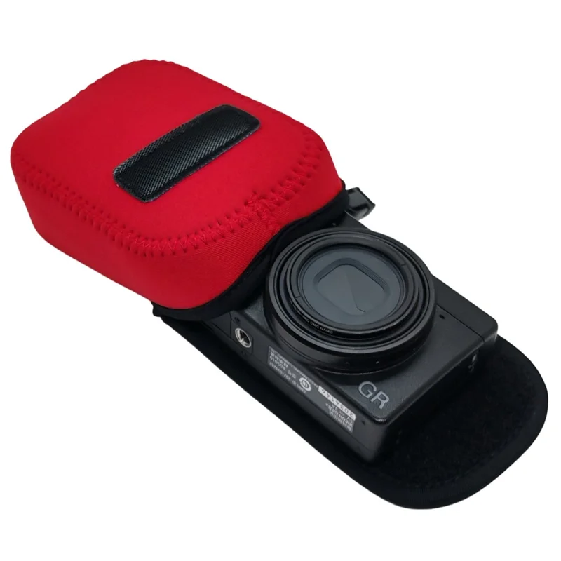 Étui de transport pour Ricoh GR IV / GR III / GR II / GR, sac intérieur anti-choc, pochette de protection en néoprène avec mousqueton - Rouge