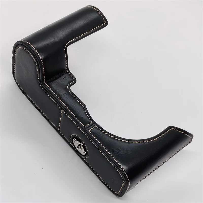 Étui en cuir PU pour poignée inférieure d'appareil photo, pour Leica SL2, cuir PU, structure en L, accès à la batterie par le bas, support de base, housse de protection - Noir