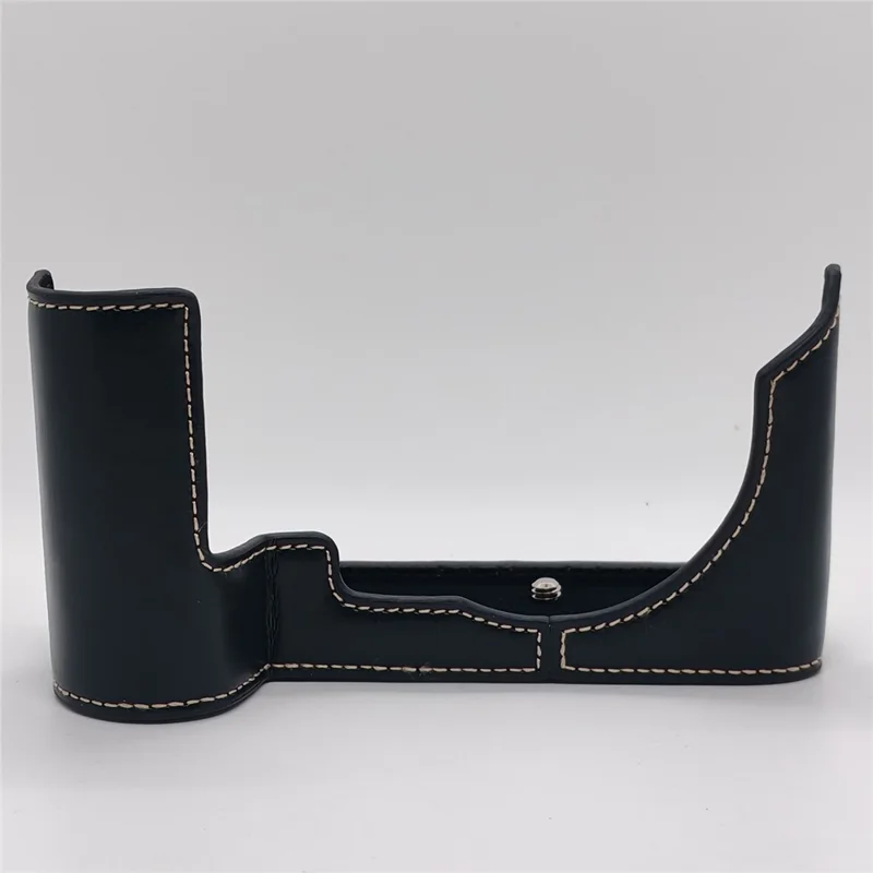 Étui en cuir PU pour poignée inférieure d'appareil photo, pour Leica SL2, cuir PU, structure en L, accès à la batterie par le bas, support de base, housse de protection - Noir