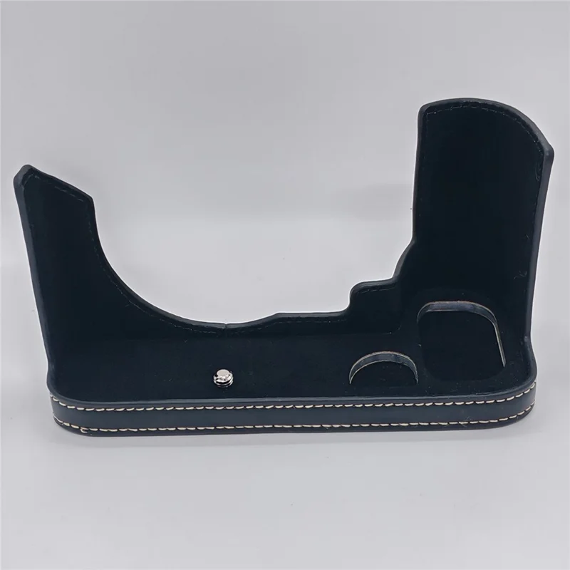 Étui en cuir PU pour poignée inférieure d'appareil photo, pour Leica SL2, cuir PU, structure en L, accès à la batterie par le bas, support de base, housse de protection - Noir