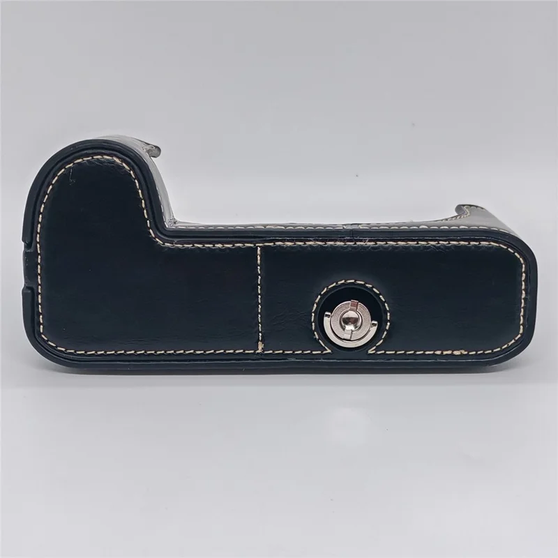 Étui en cuir PU pour poignée inférieure d'appareil photo, pour Leica SL2, cuir PU, structure en L, accès à la batterie par le bas, support de base, housse de protection - Noir