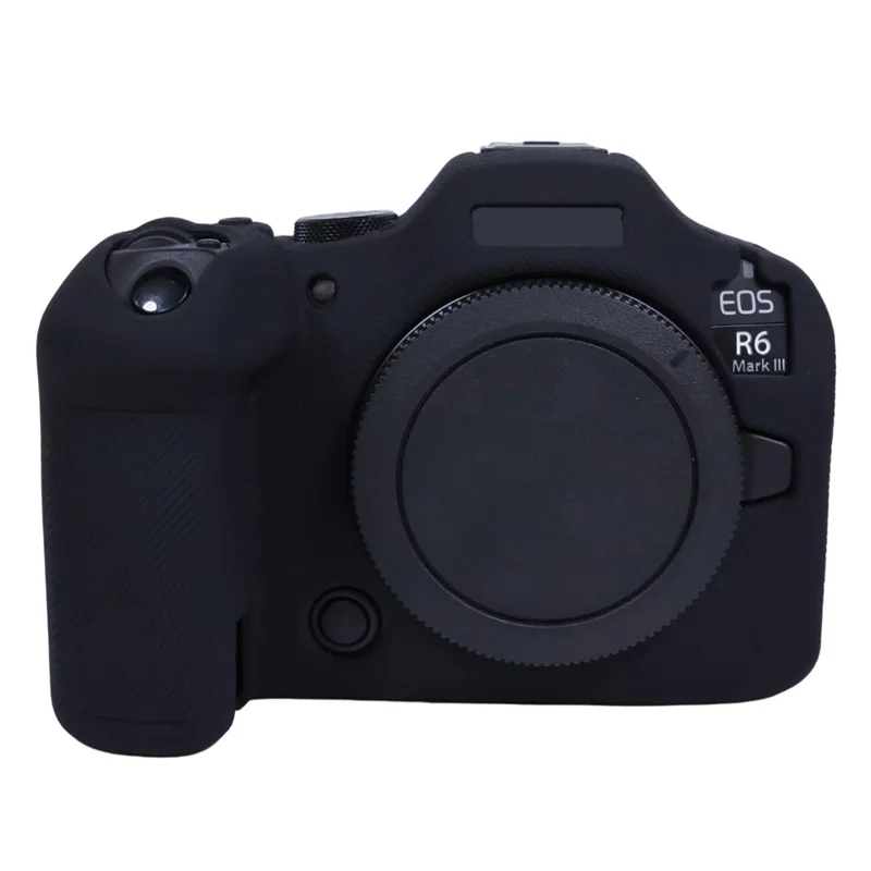 For Canon EOS R6 Mark III Shockproof Silicone Case Anti-slip Grip Camera Protective Cover - Black