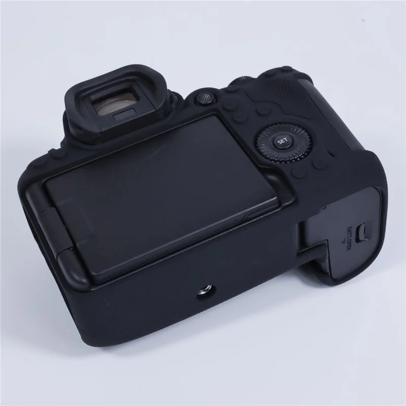 For Canon EOS R6 Mark III Shockproof Silicone Case Anti-slip Grip Camera Protective Cover - Black