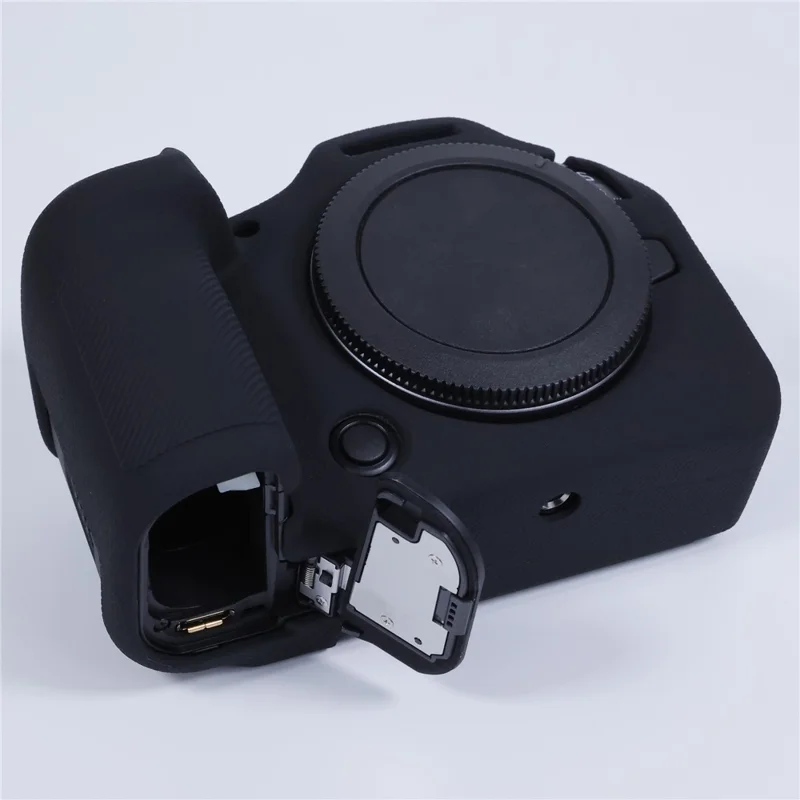 For Canon EOS R6 Mark III Shockproof Silicone Case Anti-slip Grip Camera Protective Cover - Black