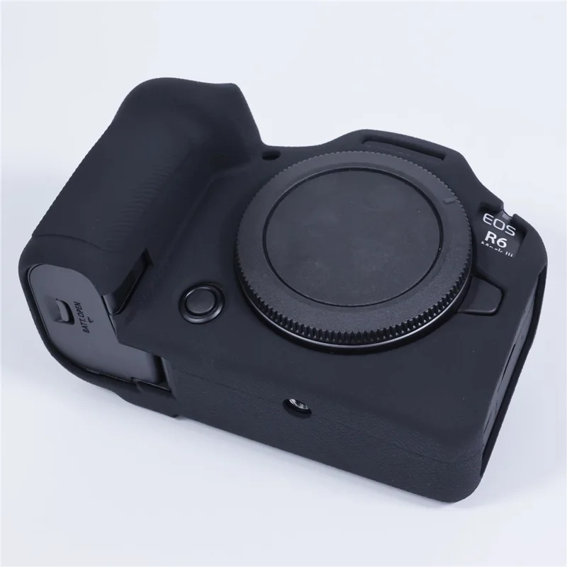 For Canon EOS R6 Mark III Shockproof Silicone Case Anti-slip Grip Camera Protective Cover - Black