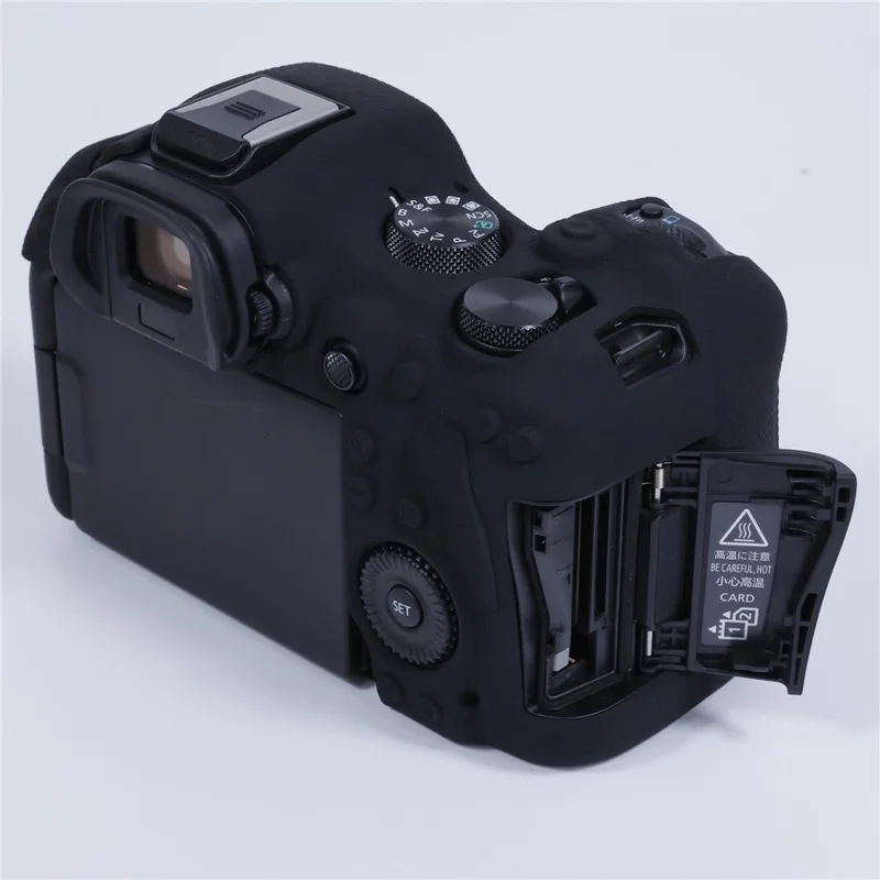 For Canon EOS R6 Mark III Shockproof Silicone Case Anti-slip Grip Camera Protective Cover - Black