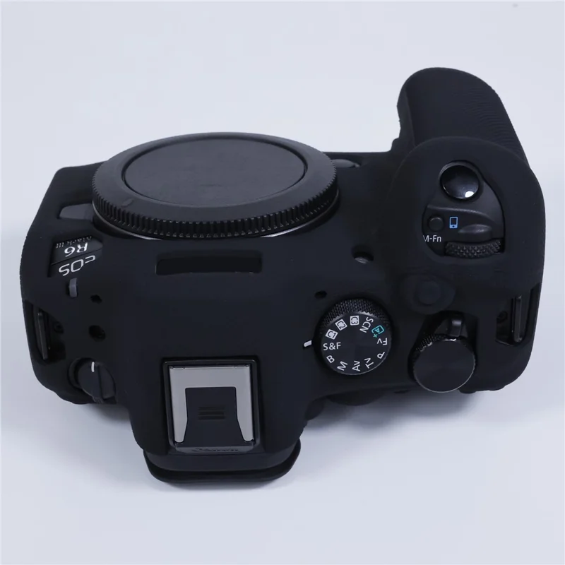 For Canon EOS R6 Mark III Shockproof Silicone Case Anti-slip Grip Camera Protective Cover - Black