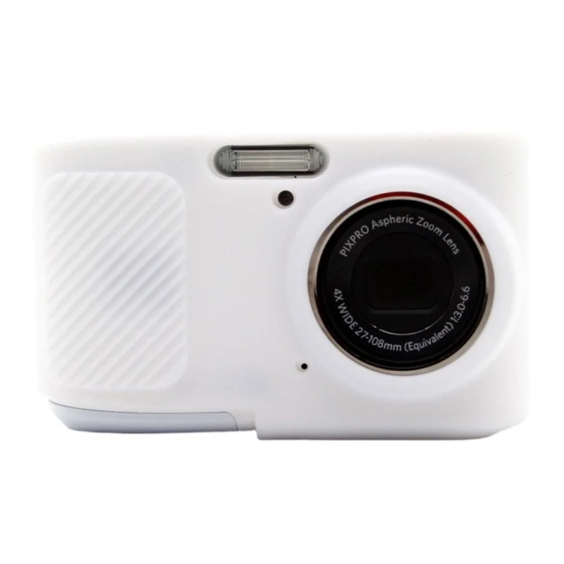 غطاء سيليكون للكاميرا KODAK PIXPRO FZ45، غطاء واقٍ مرن من مادة TPU، مقاوم للصدمات - أبيض