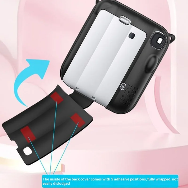 Silicone Case for Fujifilm Instax Mini 13 Shockproof Full Protection Camera Cover with Removable Lens Cap - Pink