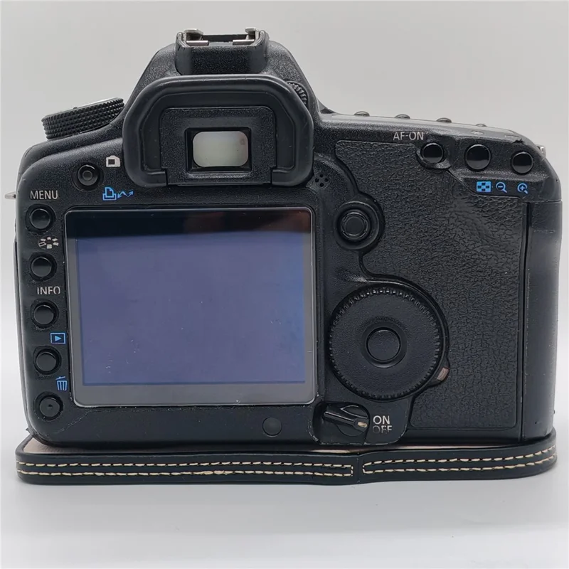 Half Case for Canon EOS 5D Mark II  /  Mark III  /  Mark IV Detachable Battery Design PU Leather Camera Grip Cover - Black