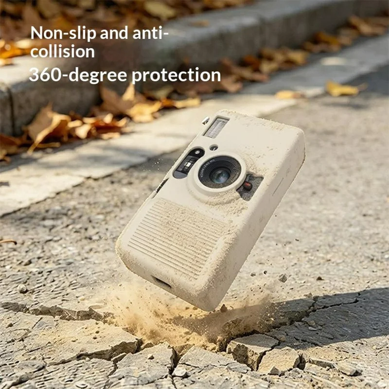 Capa de Silicone para Kodak Snapic A1, Capa Protetora Anti-derrapante e à Prova de Choque com Alça de Pulso - Branco