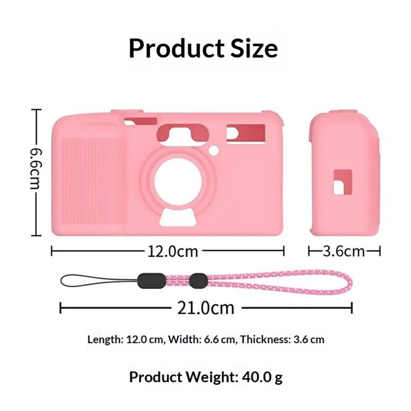 Capa de Silicone para Kodak Snapic A1, Capa Protetora Anti-derrapante e à Prova de Choque com Alça de Pulso - Branco