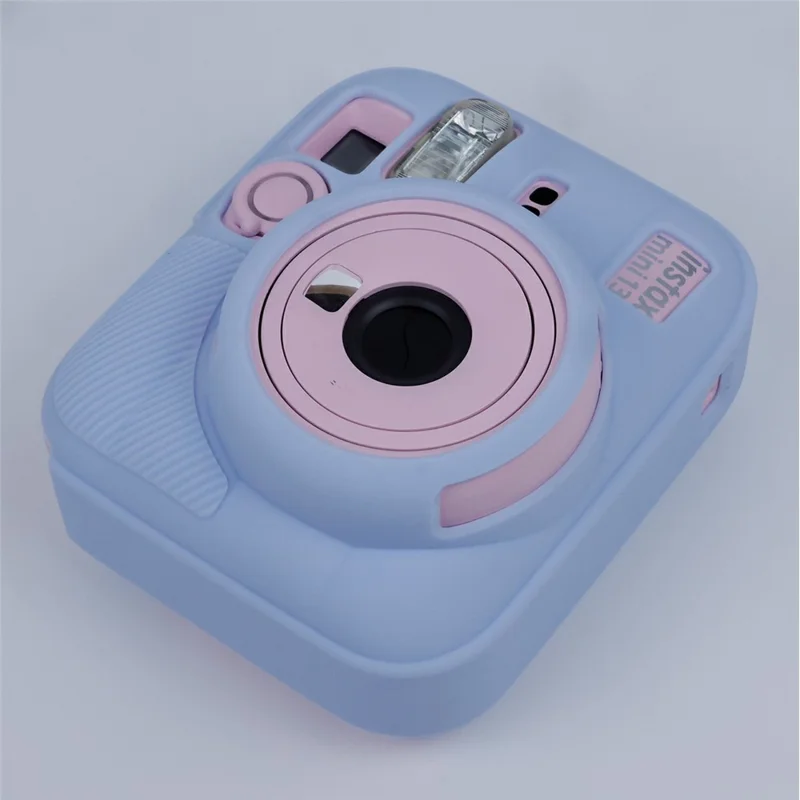 For Fujifilm Instax Mini 13 Soft Silicone Case Shockproof Protective Camera Cover with Anti-Slip Grip - Blue