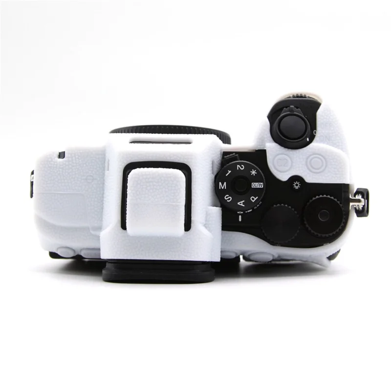 For Sony Alpha 7R VI Textured Camera Case Anti-Scratch Silicone Protective Cover - White