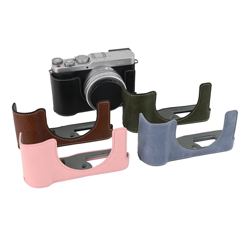 Voor Panasonic Lumix L10 Camerafoederaal Litchi PU Leer Beschermhoes met Toegang tot Batterij - Roze