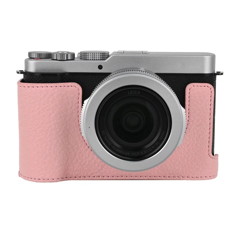 Voor Panasonic Lumix L10 Camerafoederaal Litchi PU Leer Beschermhoes met Toegang tot Batterij - Roze