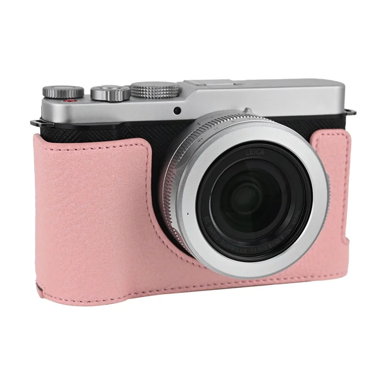 Voor Panasonic Lumix L10 Camerafoederaal Litchi PU Leer Beschermhoes met Toegang tot Batterij - Roze