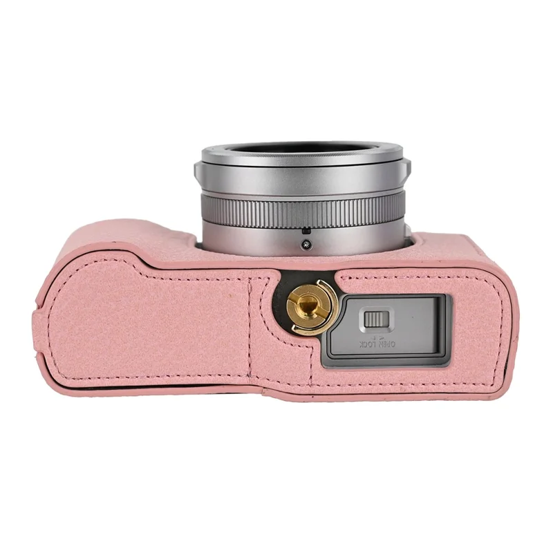 Voor Panasonic Lumix L10 Camerafoederaal Litchi PU Leer Beschermhoes met Toegang tot Batterij - Roze