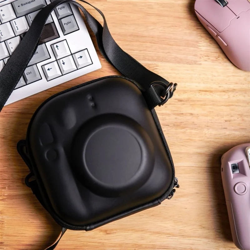 EVA Camera Carrying Case for Fujifilm Instax Mini 12  /  11  /  9  /  8  /  40  /  7+ with Adjustable Shoulder Strap - Black