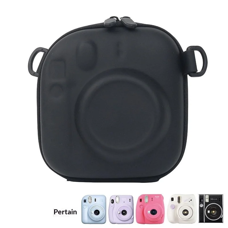 EVA Camera Carrying Case for Fujifilm Instax Mini 12  /  11  /  9  /  8  /  40  /  7+ with Adjustable Shoulder Strap - Black