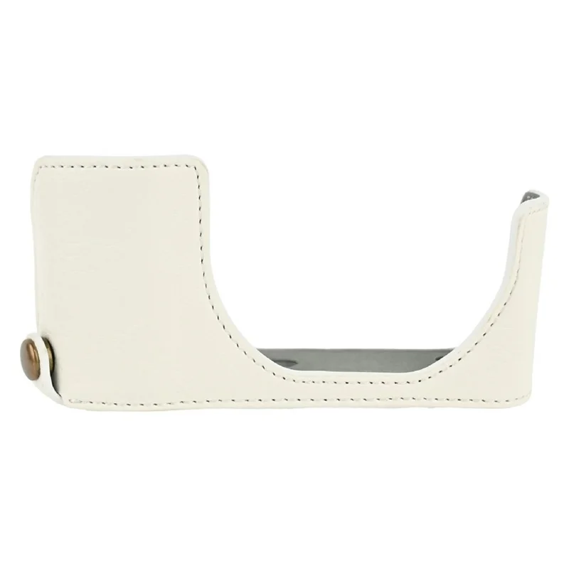 For Panasonic Lumix ZS300 / TZ300 Litchi Camera Base Protective Camera Case with Shoulder Strap and Battery Access - White
