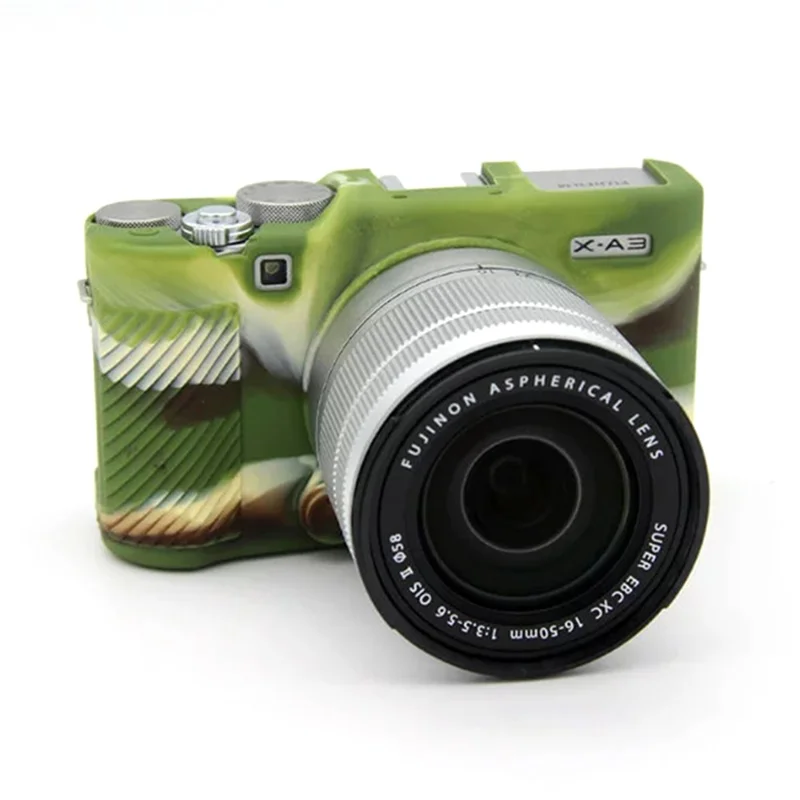For Fujifilm XA3 / XA10 / XA5 / XA20 Soft Silicone Camera Case Protector Anti-scratch Camera Body Cover - Camouflage