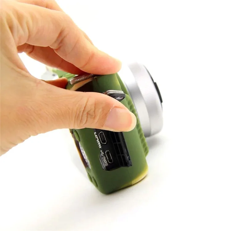 For Panasonic GF9 / GF10 Digital Camera Flexible Silicone Protective Case Anti-scratch Anti-drop Cover - Camouflage