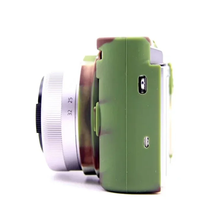 For Panasonic GF9 / GF10 Digital Camera Flexible Silicone Protective Case Anti-scratch Anti-drop Cover - Camouflage