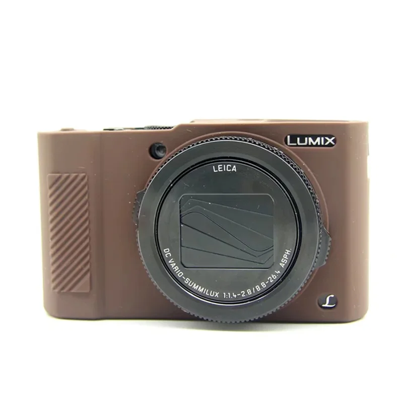 For Panasonic LX10 Soft Silicone Protective Case Digital Camera Anti-scratch Anti-drop Cover - Coffee