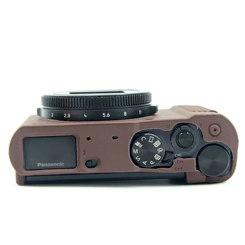 For Panasonic LX10 Soft Silicone Protective Case Digital Camera Anti-scratch Anti-drop Cover - Coffee