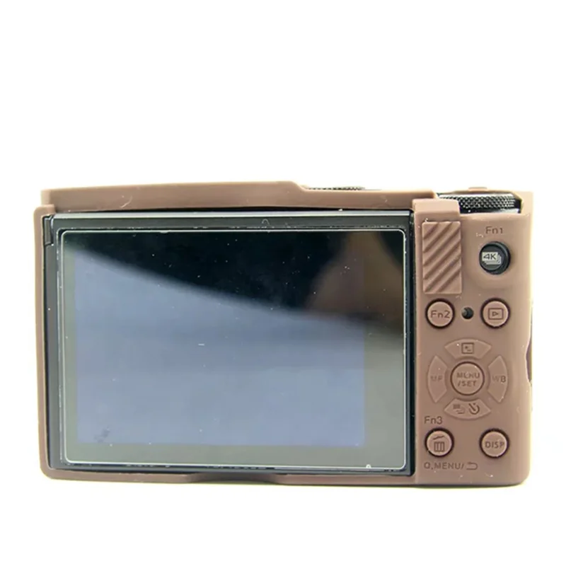 For Panasonic LX10 Soft Silicone Protective Case Digital Camera Anti-scratch Anti-drop Cover - Coffee