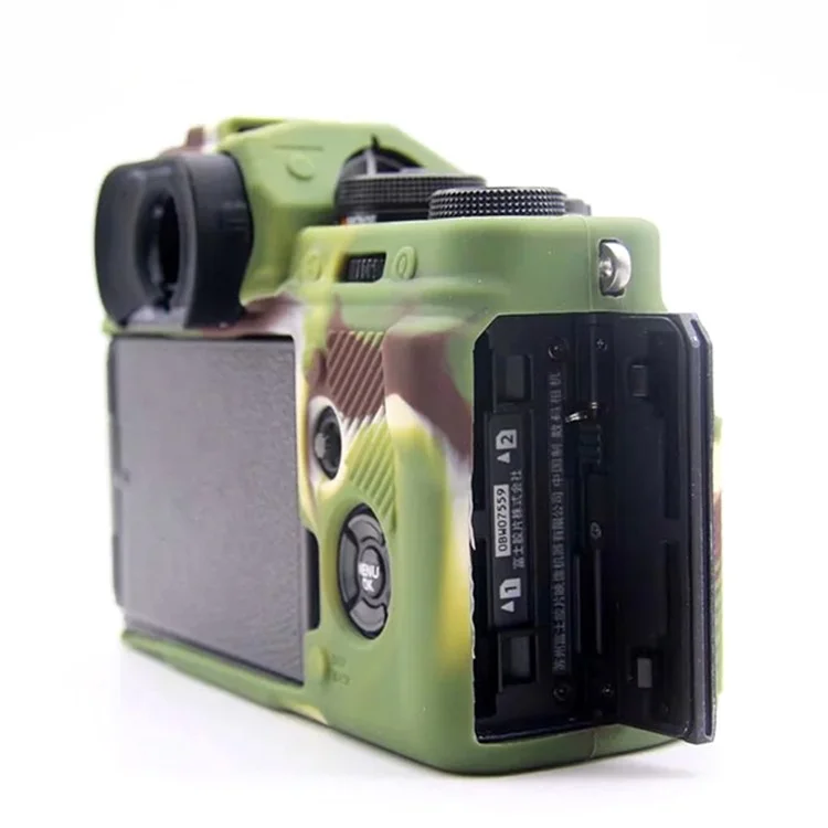Pour Fujifilm X-T4 Silicone Anti-drop Case de Protection de la Caméra Numérique Anti-rayon - Camouflage