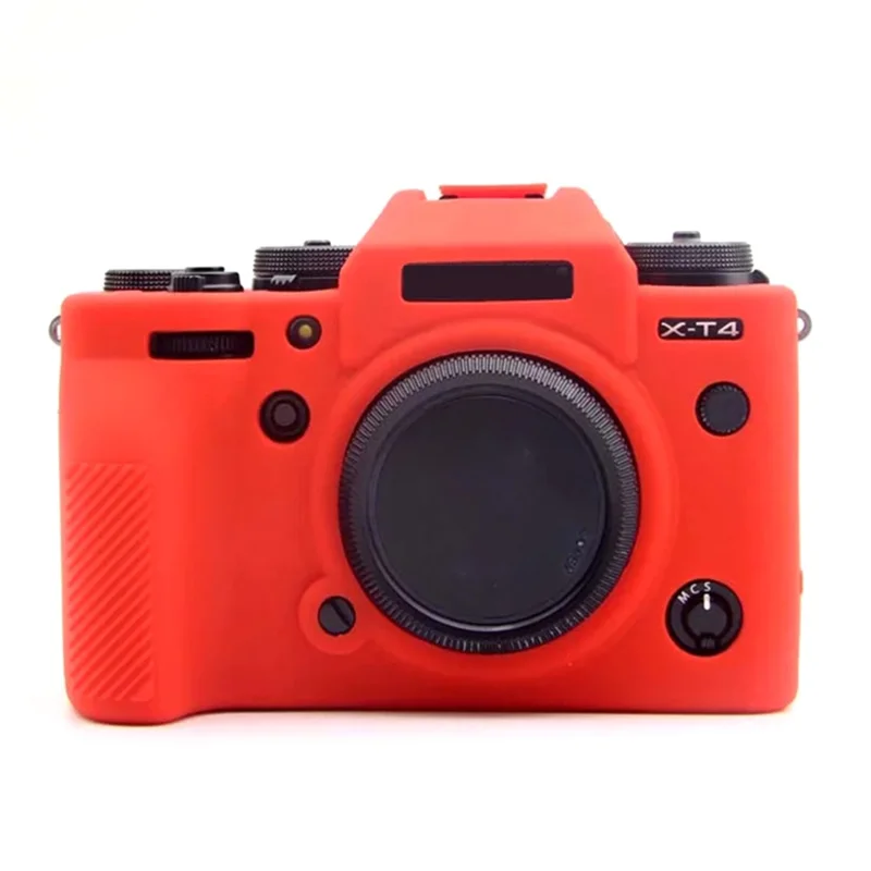 For Fujifilm X-T4 Soft Silicone Anti-drop Case Anti-scratch Digital Camera Protective Cover - Red