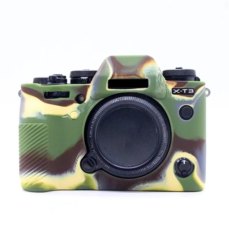 For Fujifilm X-T3 Soft Silicone Protective Case Anti-scratch Digital Camera Body Cover - Camouflage