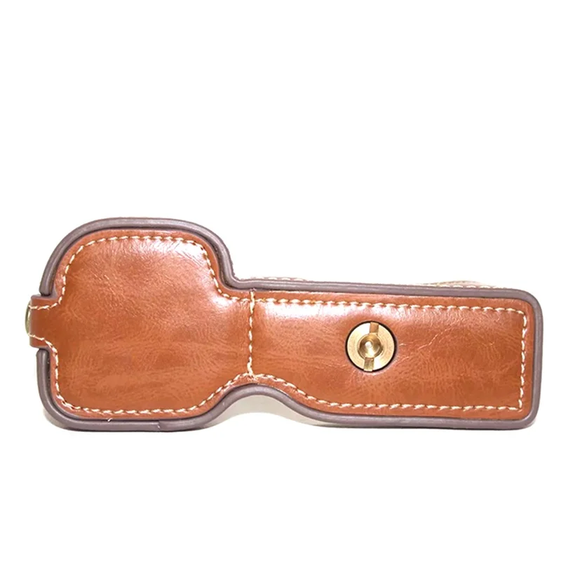 Für Sony ZV-E10 Kamera Bodenetui Anti-Kratzer PU-Leder Halbschutzhülle mit Batteriefachdesign - Braun