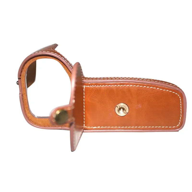 For Canon EOS 6D Mark II PU Leather Bottom Cover Half Body Protective Camera Case with Battery Opening - Brown