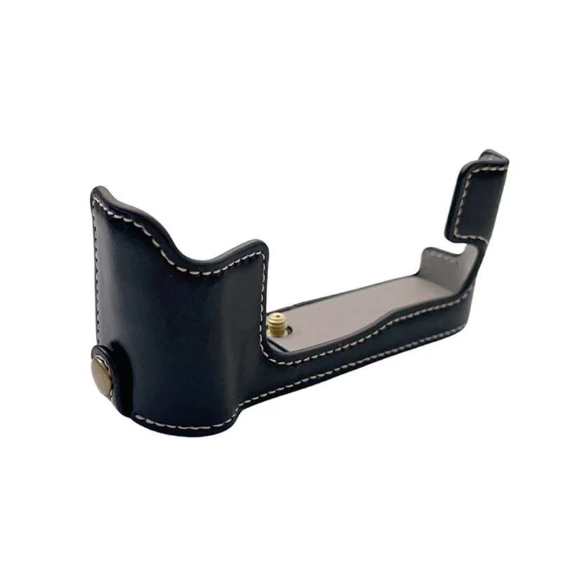 For Fujifilm X-T30II X-T30 X-T20 X-T10 PU Leather Camera Bottom Case Anti-scratch Half Body Cover with Battery Opening Design - Black