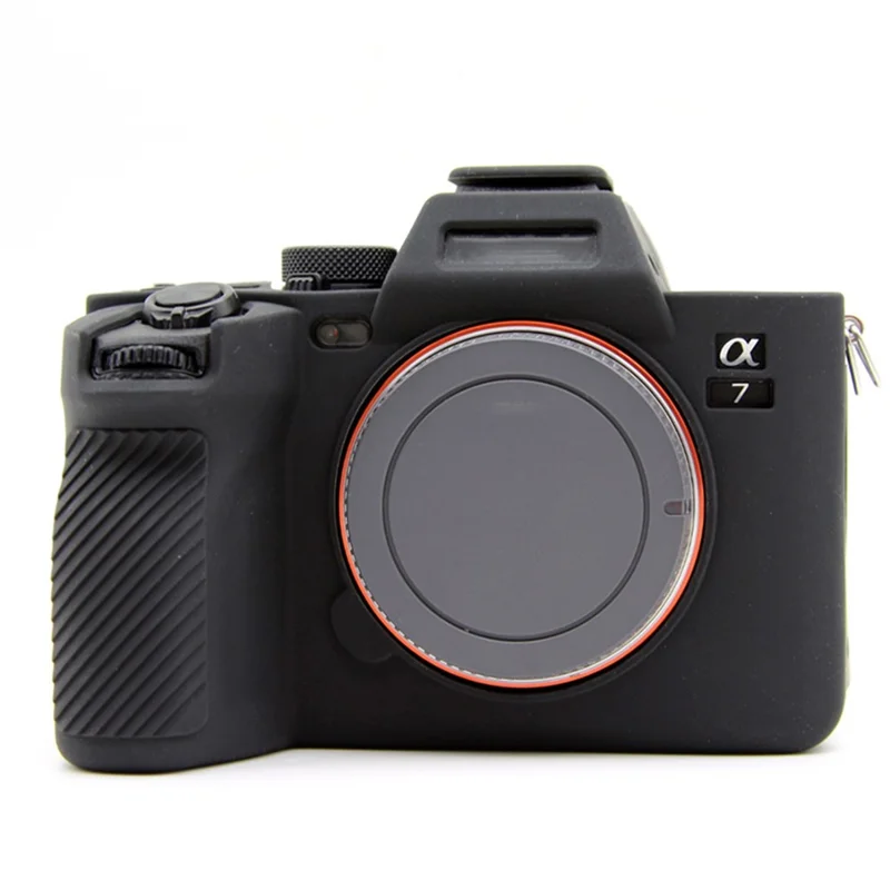 Silicone Case for Sony A7IV / A74 / A7M4 Digital Camera, Dust-proof Anti-scratch Protective Camera Cover - Black