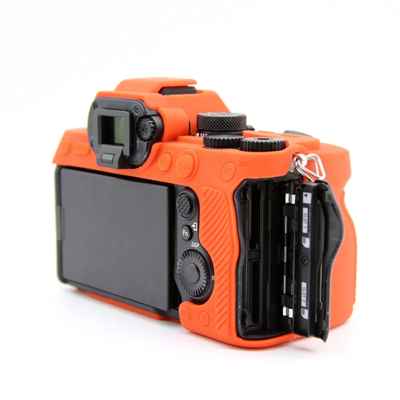 Silicone Case for Sony A7IV / A74 / A7M4 / A7M5 Digital Camera, Dust-proof Anti-scratch Protective Camera Cover - Orange