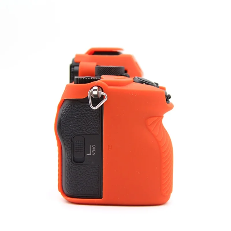 Silicone Case for Sony A7IV / A74 / A7M4 / A7M5 Digital Camera, Dust-proof Anti-scratch Protective Camera Cover - Orange