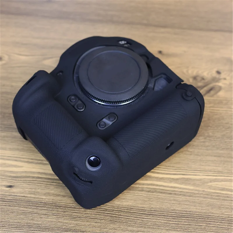 Drop Protection Flexible Silicone Protective Case for Canon EOS R3  Camera, Anti-scratch Anti-drop Cover - Black