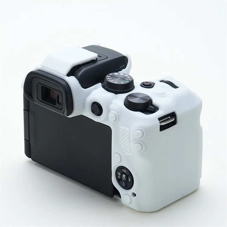 Caixa de Pele de Silicone Suave Para Câmera Canon EOS R10, Tampa Protetora à Prova de Poeira Anti-arranhão - Branco