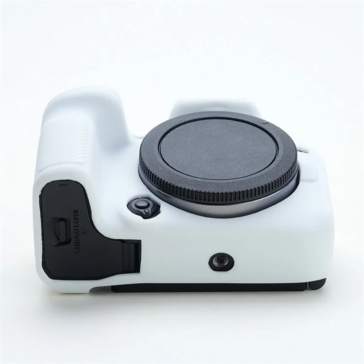 Caixa de Pele de Silicone Suave Para Câmera Canon EOS R10, Tampa Protetora à Prova de Poeira Anti-arranhão - Branco