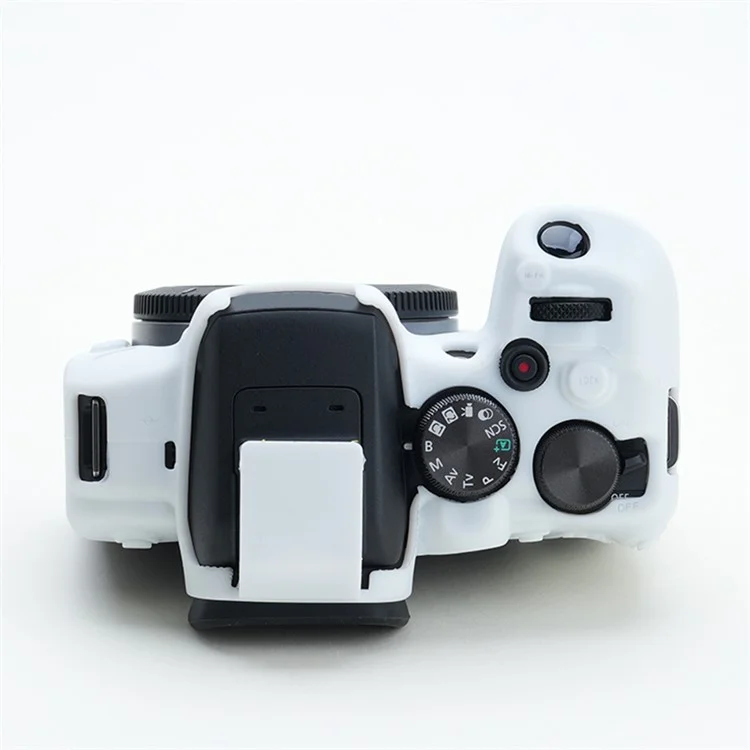 Caixa de Pele de Silicone Suave Para Câmera Canon EOS R10, Tampa Protetora à Prova de Poeira Anti-arranhão - Branco