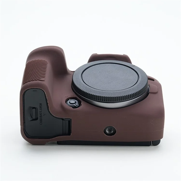 Soft Silicone Skin Case for Canon EOS R10 Camera, Anti-scratch Dust-proof Protective Cover - Brown