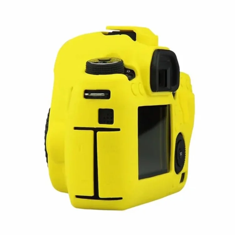 Silicone Case for Canon EOS 6D Digital Camera Anti-scratch Protective Cover Non-slip Texture Protector - Yellow