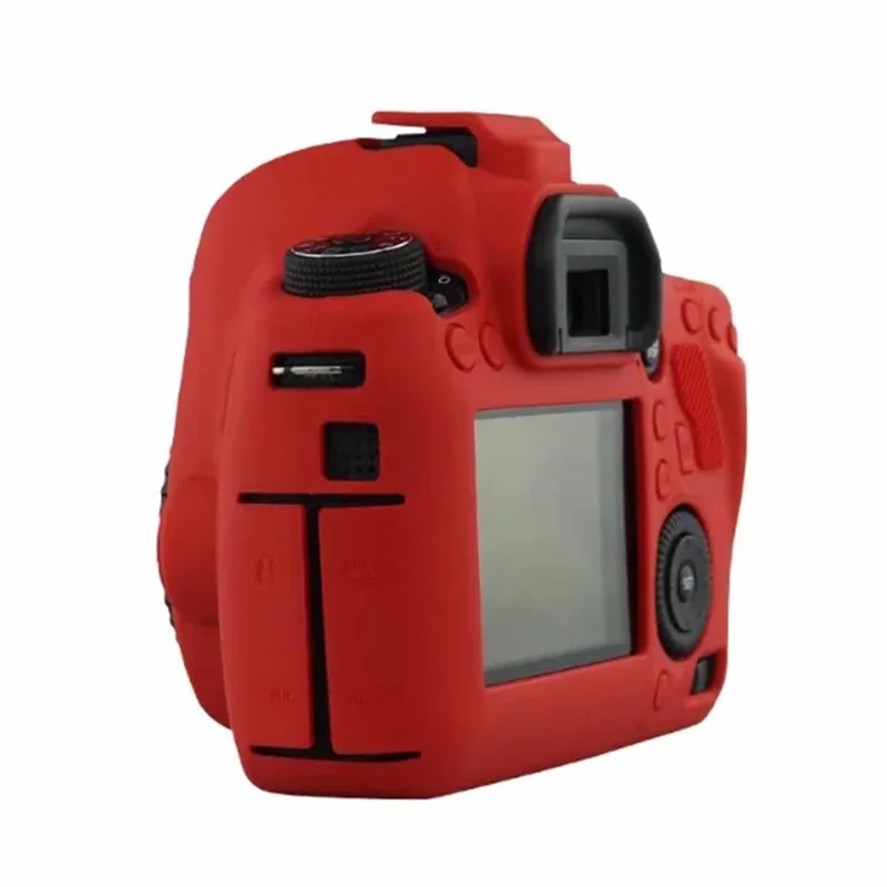 غطاء سيليكون للكاميرا الرقمية كانون EOS 6D، غطاء واقٍ ضد الخدوش، بملمس مقاوم للانزلاق - أحمر