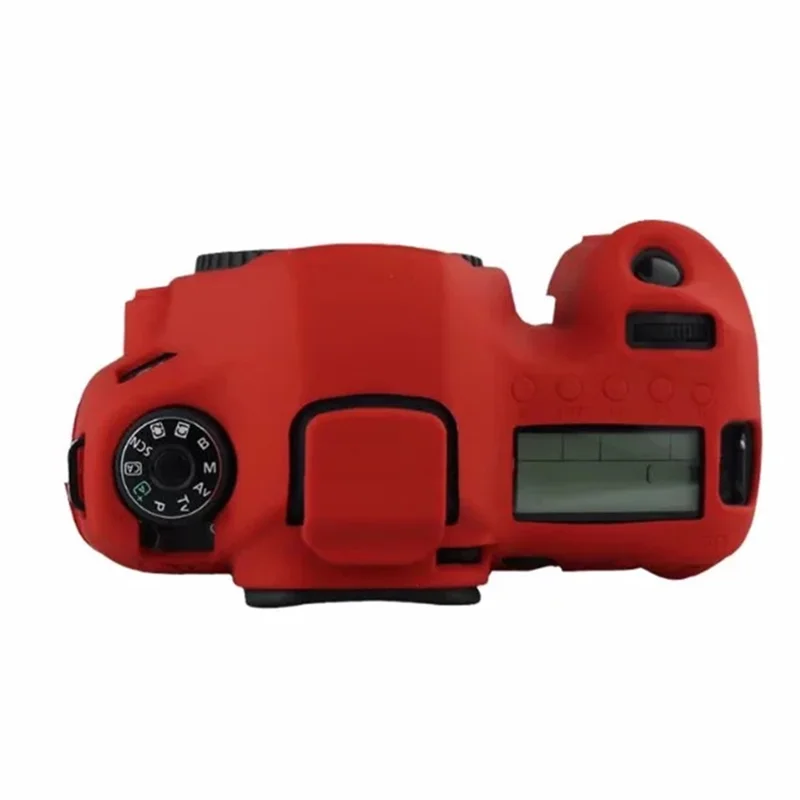 غطاء سيليكون للكاميرا الرقمية كانون EOS 6D، غطاء واقٍ ضد الخدوش، بملمس مقاوم للانزلاق - أحمر