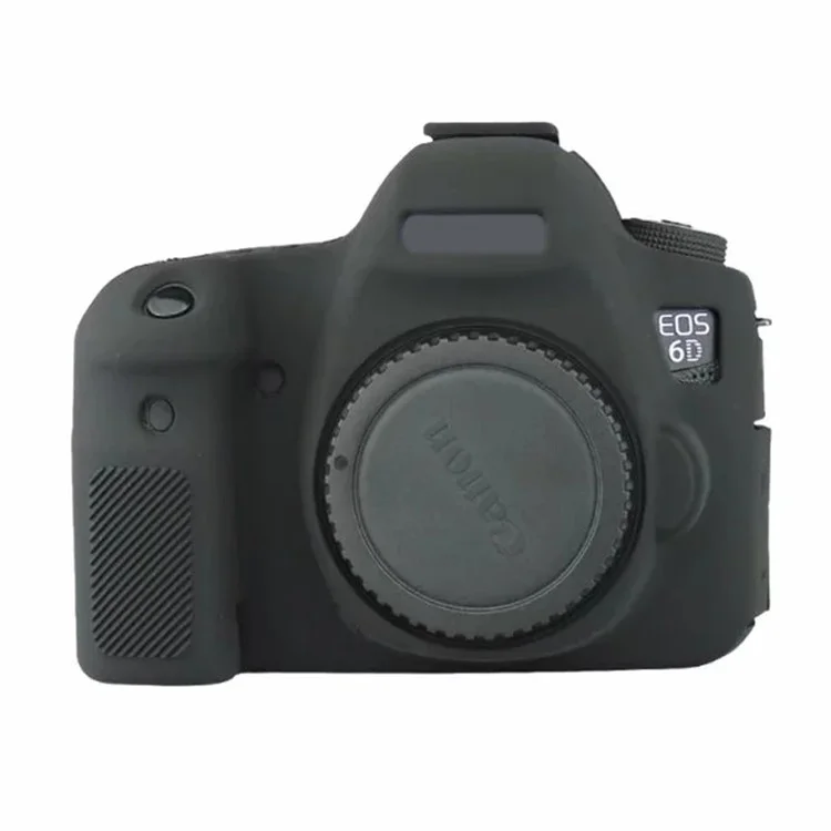 Силиконовый чехол для цифровой камеры Canon EOS 6D, защитная крышка с противоскользящей текстурой, черного цвета