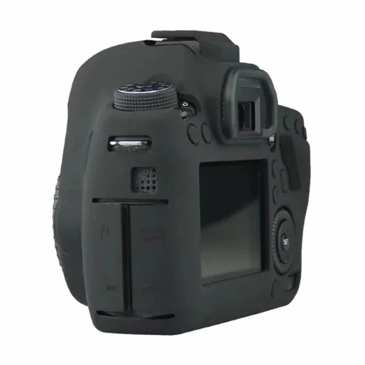 Силиконовый чехол для цифровой камеры Canon EOS 6D, защитная крышка с противоскользящей текстурой, черного цвета